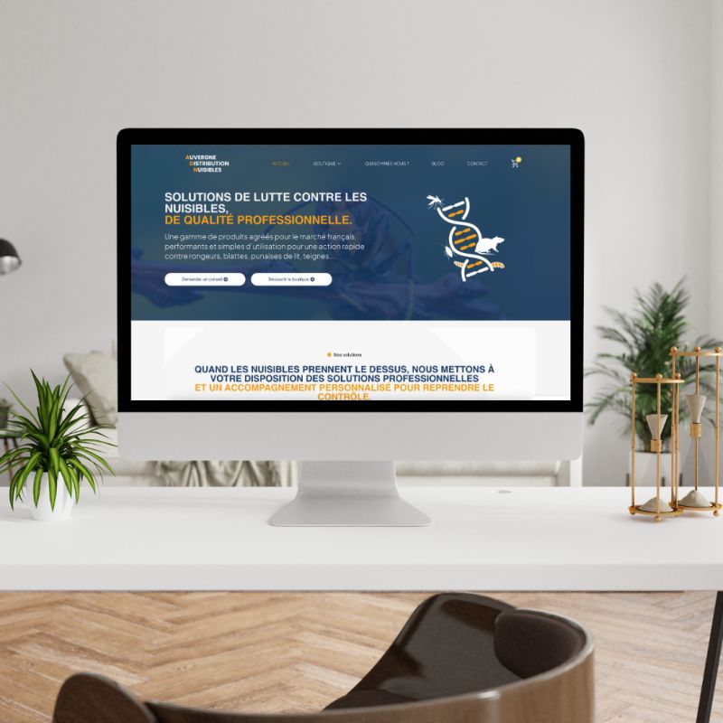 Site e-commerce Auvergne Distribution Nuisibles